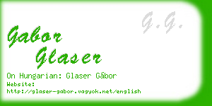 gabor glaser business card