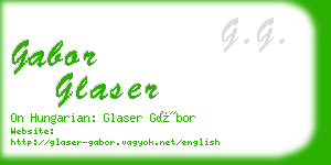 gabor glaser business card